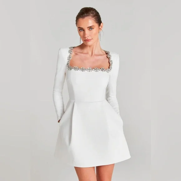 Nadine Merabi Kimberly White Dress - Picture 3 of 13